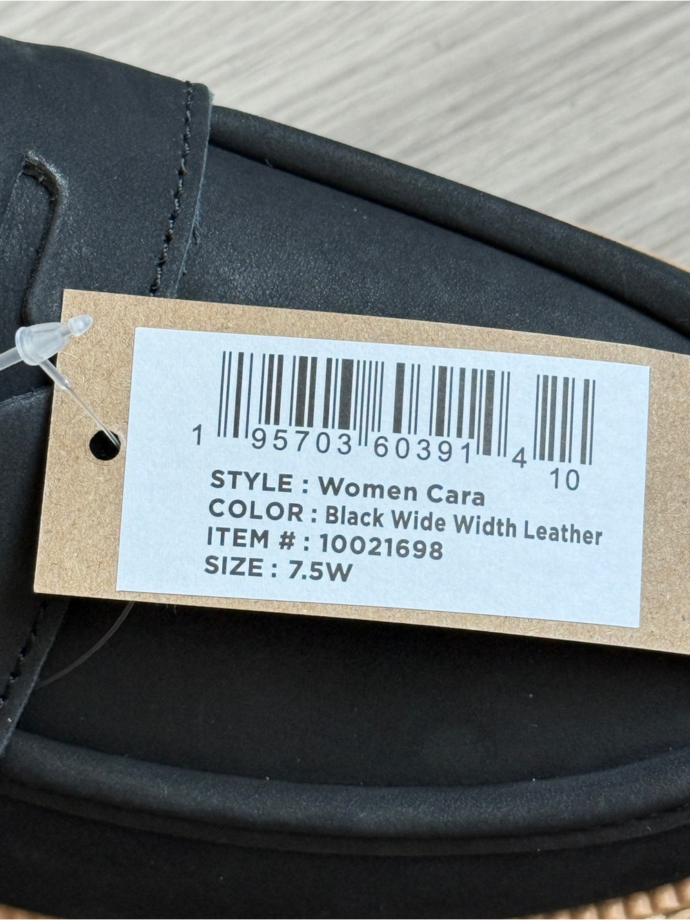 Toms Cara Loafers Black Wide Width Leather | Size 7.5W NWT - Picture 7 of 7